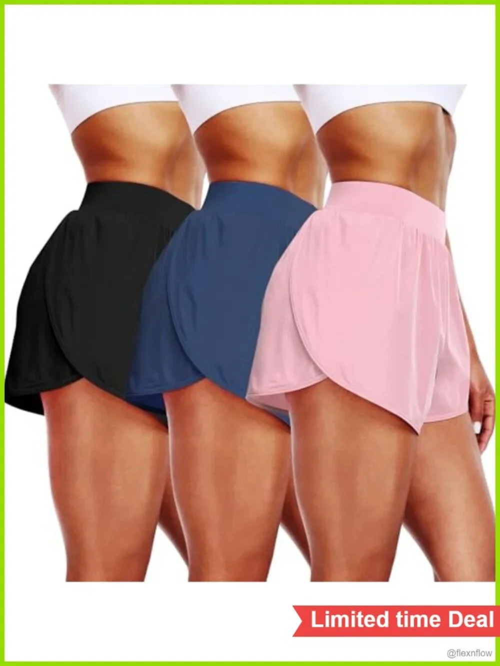 Women 2 in 1 Workout Shorts with Compression Liner High Rise Athletic Gym